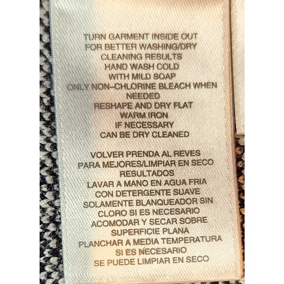 Anne‎ Klein Pleated Stretchy Skirt Black White Large - Picture 3 of 8